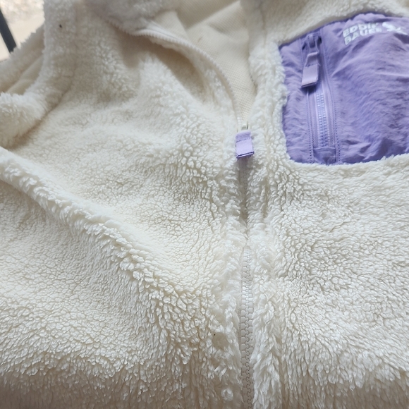 Eddie Bauer Cream and Purple Kids Jacket - Picture 1 of 4